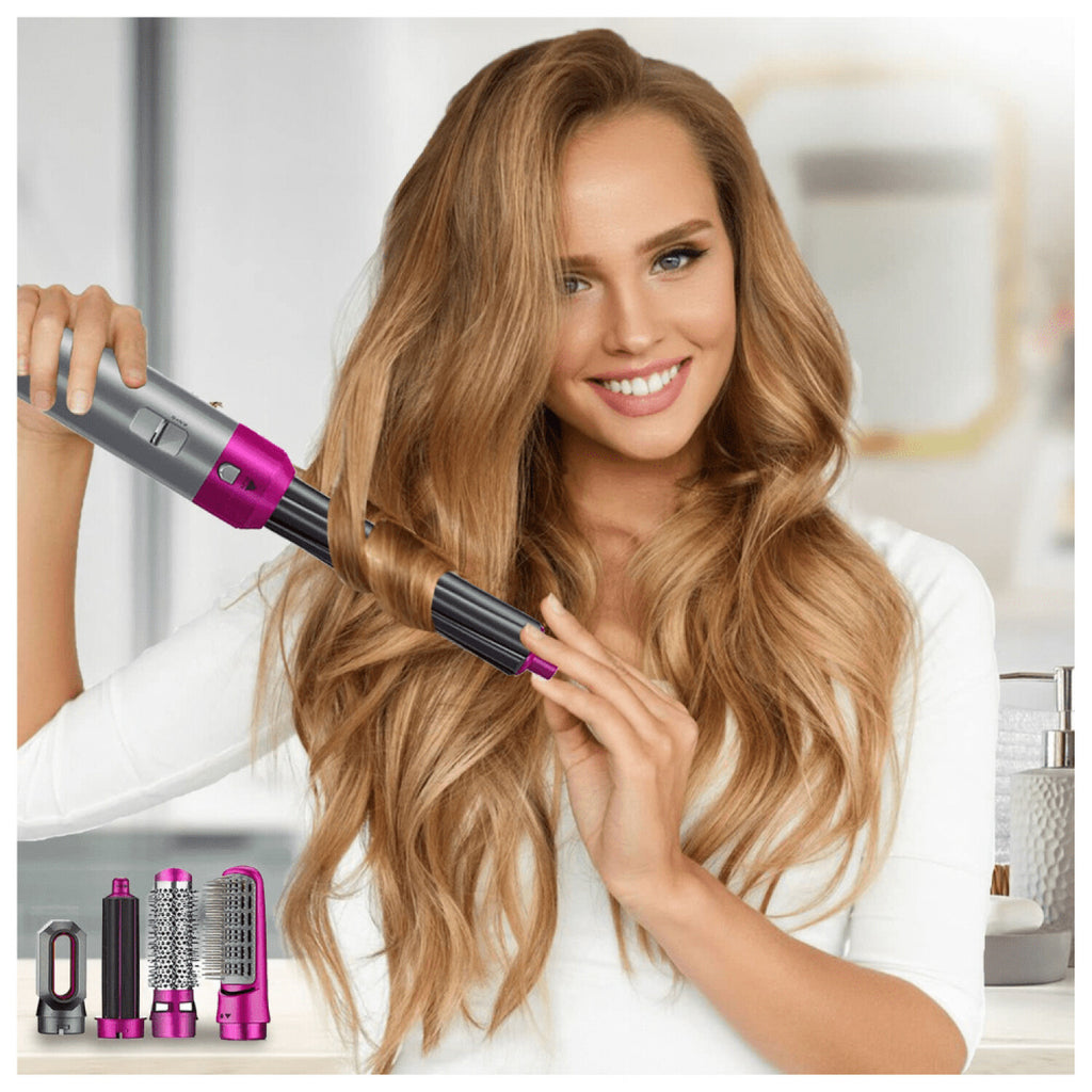 Cepillo Secador Eléctrico 5 en 1 - Moldeador y Estilizador de Cabello Profesional